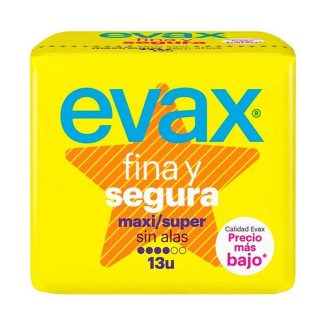 Evax Fina y Segura Super Sin Alas 13 Unidades