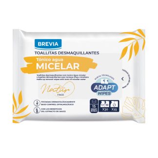 Brevia Toallitas Desmaquillantes Agua Micelar 15 Unidades