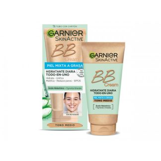 Garnier Skin Active BB Crema Piel Mixta a Grasa SPF25 Tono Medio 50ml
