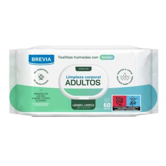 Brevia Toallitas Limpieza Corporal Adultos 60 unidades