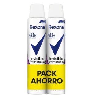 Rexona Desodorante Spray Invisible Anti manchas 200ml Pack 2 Unidades