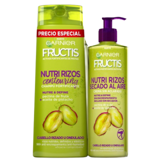 Fructis Pack Nutri Rizos Champú Y Acondicionador Sin Aclarado Con Dosificador