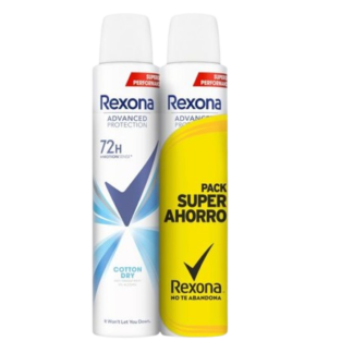 Rexona Desodorante Spray Advance Protection Cotton 200ml Pack 2 Unidades