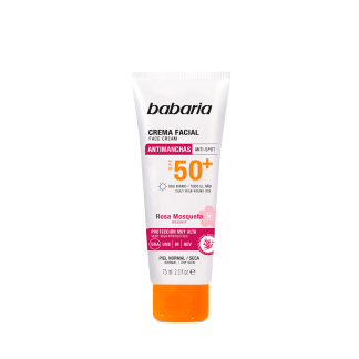 Babaria Crema Solar Facial Rosa Mosqueta Anti Manchas SPF50 75ml