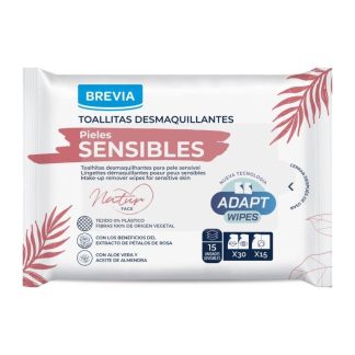 Brevia Toallitas Desmaquillantes Piel Sensible 15 Unidades