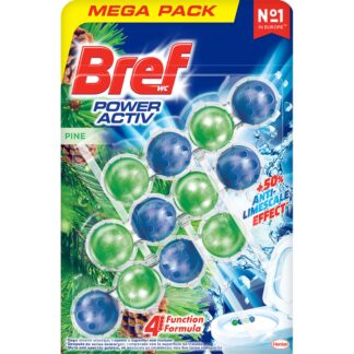 Bref Ambientador Wc Bolas Power Active Pino Pack 3 unidades