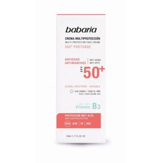 Babaria Crema Facial Multiproteccion Antimanchas SPF50+ 50ml