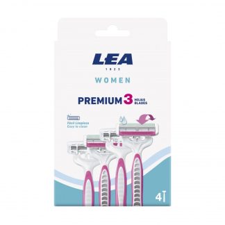 LEA MAQUINILLA DESECHABLE WOMAN PREMIUM 3 HOJAS BLISTER 4 UNIDADES