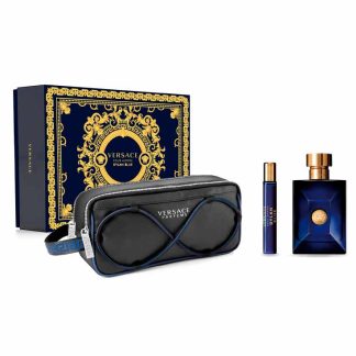 VERSACE DYLAN BLUE HOMME EDT 100ML SET 3 PIEZAS 