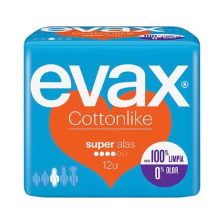 Evax Cottonlike Compresa Super Alas 12 Unidades