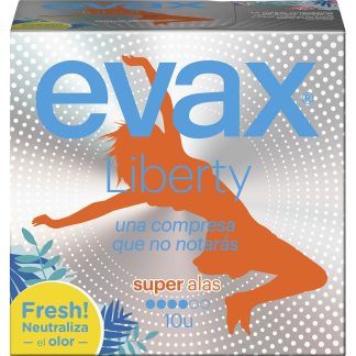 Evax Liberty Compresa Super con Alas 10 unidades