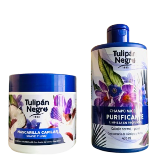 Tulipán Negro Pack Purificante Champú + Mascarilla
