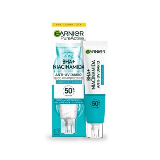 Garnier Pure Active BHA+ Niacinamida Fluido SPF50 Anti Imperfecciones 40ml