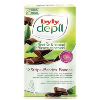 Byly Bandas Depilatorias Corporales Chocolate 12 Unidades