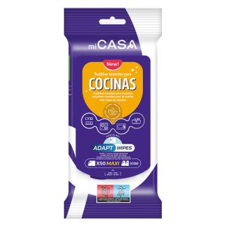 MiCasa Toallitas Húmedas Para Cocinas Perfume Menta 100/50 Unidades