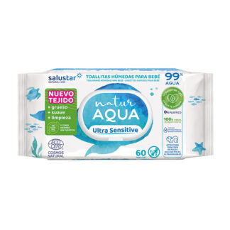 Salustar Toallitas Húmedas Natur Aqua Ultra Sensitive 60 Unidades