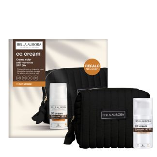 Bella Aurora CC Cream Antimanchas SPF50+ Tono Medio + Neceser Regalo