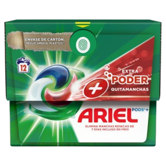 Ariel Detergente Pods + Extra Poder Quitamanchas 12 Unidades