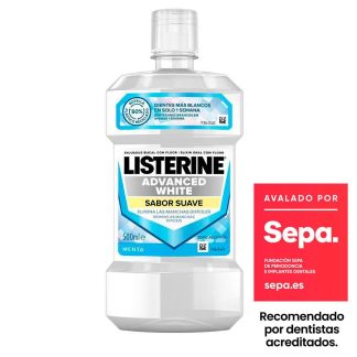 Listerine Enjuague Advanced White Sabor Suave 500ml