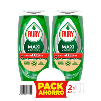 Fairy Lavavajillas Maxi Poder 440ml Pack Ahorro