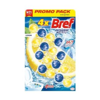 Bref Ambientador WC Bolas Limón Pack 4 Unidades