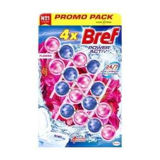 Bref Ambientador Wc Bolas Active Flower Pack 4 Unidades