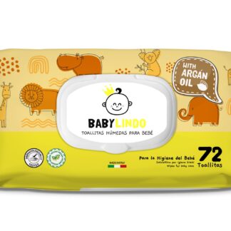 BabyLindo Toallitas Húmedas Con Aceite de Argán 72 Unidades