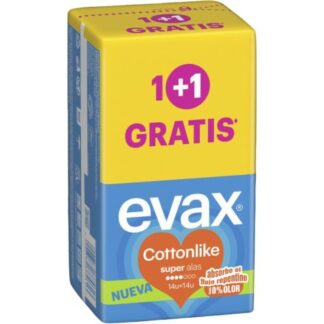 Evax Cottonlike Compresa Super Alas Pack 14+14 Unidades