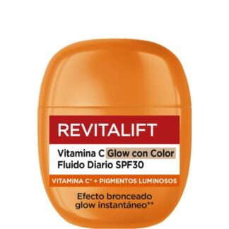 Loreal Revitalif Vitamina C Glow Con Color Fluido Diario SPF30